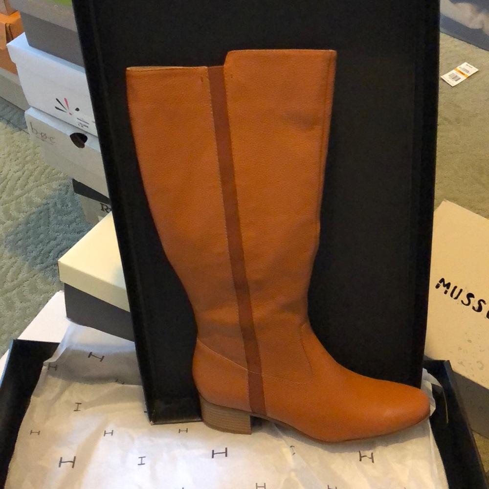 Halston Leather Boots